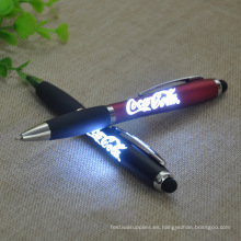 customized Led Laser Light up Ball ballpoint Pen with Rubber Grip-personalized ink light ball pens custom logo engraved